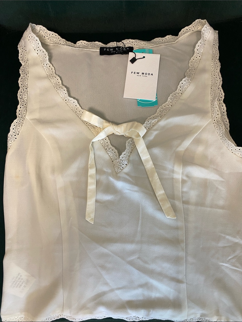 Fee Moda cream Louisa Tie Front Blouse